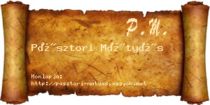 Pásztori Mátyás névjegykártya